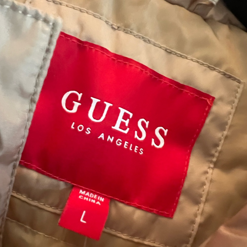 GUESS Rex Colorblock Padded Half Zip Jacket Size L - Picture 3 of 8